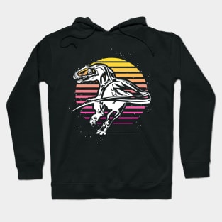 Dinosaur Outrun Sun Retrowave Hoodie